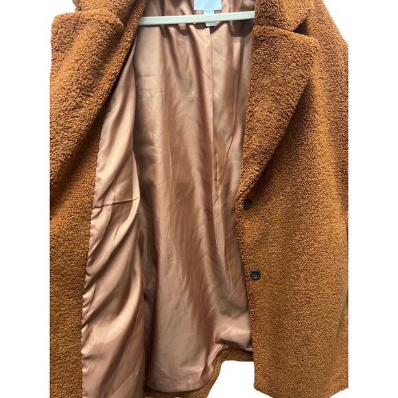 Daily Ritual Brown Oversized Winter Teddy Coat - Picture 9 of 12